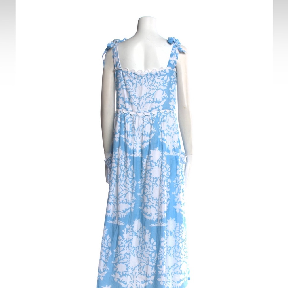 Juliet Dunn Blue and White Floral Maxi Dress - Picture 3 of 4